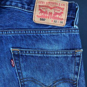LEVI'S 550 MENS DENIM JEANS - RED TAB - 32 x 36